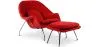 Poltrona di Design con Poggiapiedi - Rivestimento in Tessuto - Womb image 9