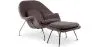 Poltrona di Design con Poggiapiedi - Rivestimento in Tessuto - Womb image 9