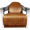Poltrona di design con braccioli - Rivestita in pelle - Lounge image 9