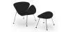  Poltrona di Design con Poggiapiedi - Rivestimento in Pelle - Chunk image 9