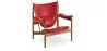 Poltrona di Design con Braccioli - Legno e Pelle - Captain image 9