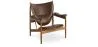 Poltrona di Design con Braccioli - Legno e Pelle - Captain image 9