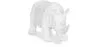 Statuetta Decorativa Rinoceronte - Bianco Opaco - Rhyn image 9