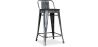 Sgabello da bar di design industriale con schienale - Legno e acciaio - 60 cm - Stylix image 9