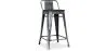 Sgabello da bar di design industriale con schienale - Legno e acciaio - 60 cm - Stylix image 9