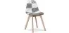 Sedia da pranzo - Rivestita in patchwork bianco e nero - Denisse image 9