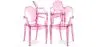Confezione da 4 sedie da pranzo - Trasparente - Design con braccioli - Louis XIV image 9