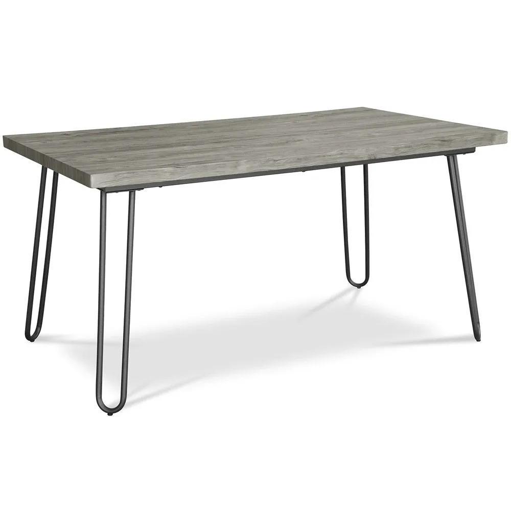 Tavolo da pranzo rettangolare - Stile industriale - Legno e metallo - 150 cm - Hairpin image 8