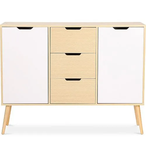 Credenza in Legno - Stile Scandinavo - 3 cassetti - Roger image 8