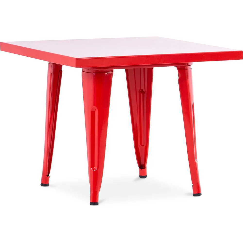 Tavolo Quadrato per Bambini - Industriale - Metallo - 60cm - Stylix image 8