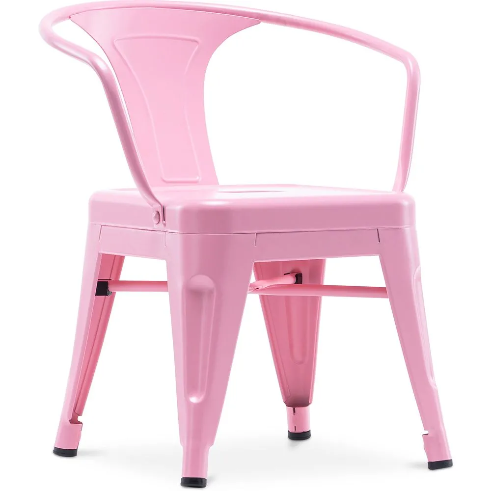 Sedia per bambini con braccioli - Sedia per bambini - Design industriale - Acciaio - Stylix image 8