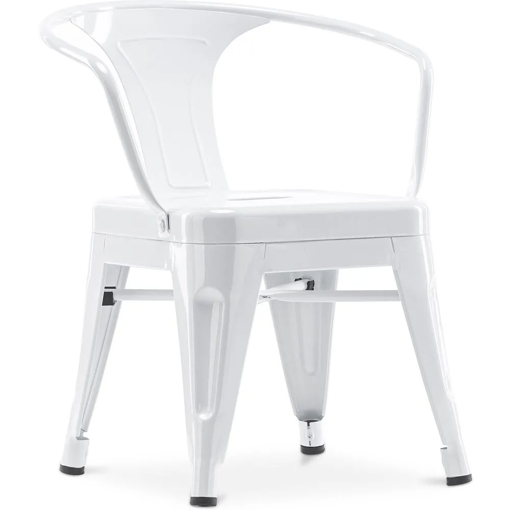 Sedia per bambini con braccioli - Sedia per bambini - Design industriale - Acciaio - Stylix image 8
