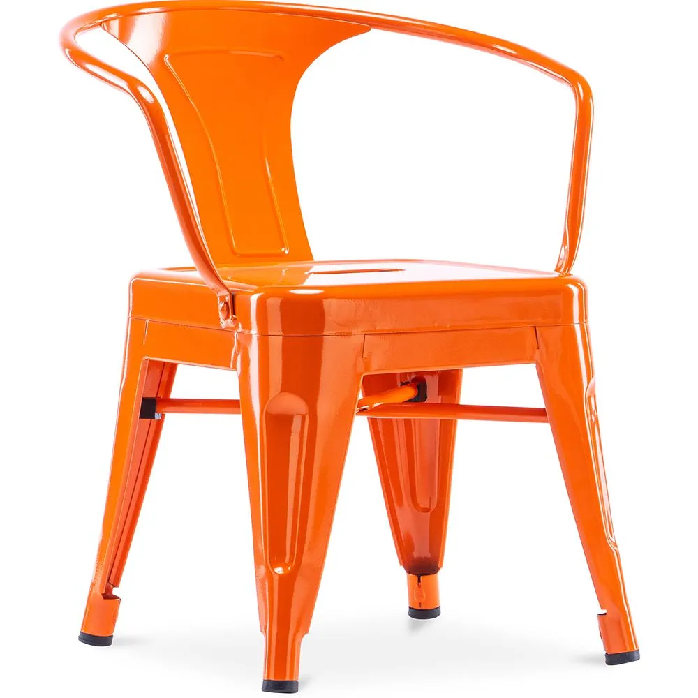 Sedia per bambini con braccioli - Sedia per bambini - Design industriale - Acciaio - Stylix image 8