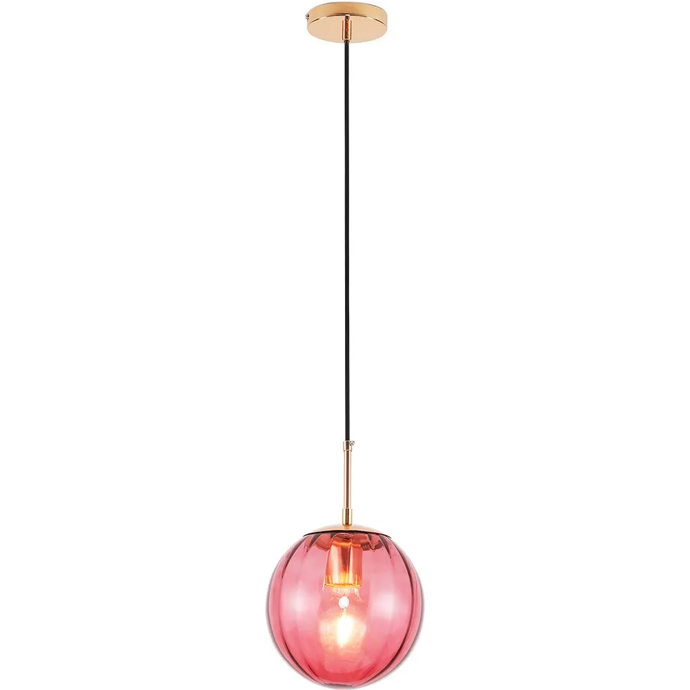 Lampada da soffitto retrò - Lampada a sospensione a sfera colorata - Rumi image 8