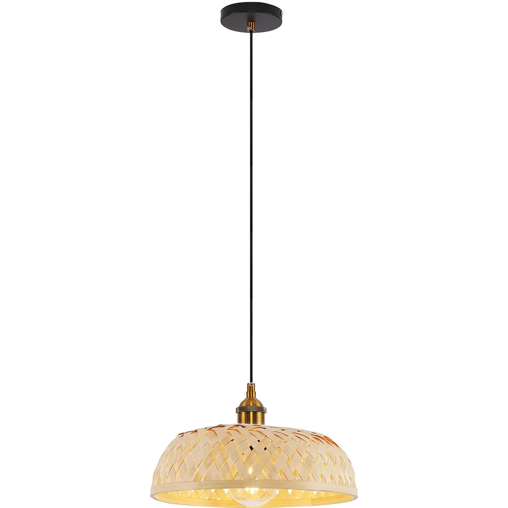 Lampada a soffitto in bambù - Lampada a sospensione in stile Boho Bali - Atria image 8