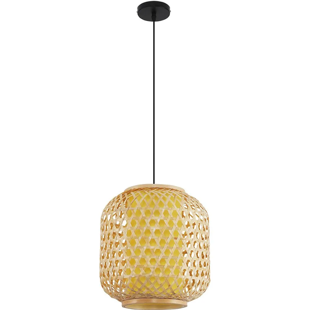 Lampada da soffitto in bambù - Lampada a sospensione in stile Boho Bali - Ubon image 8