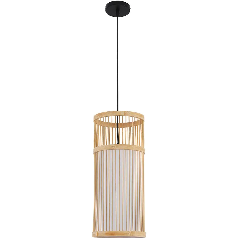 Lampada a soffitto in bambù - Lampada a sospensione stile Boho Bali - Lawan image 8
