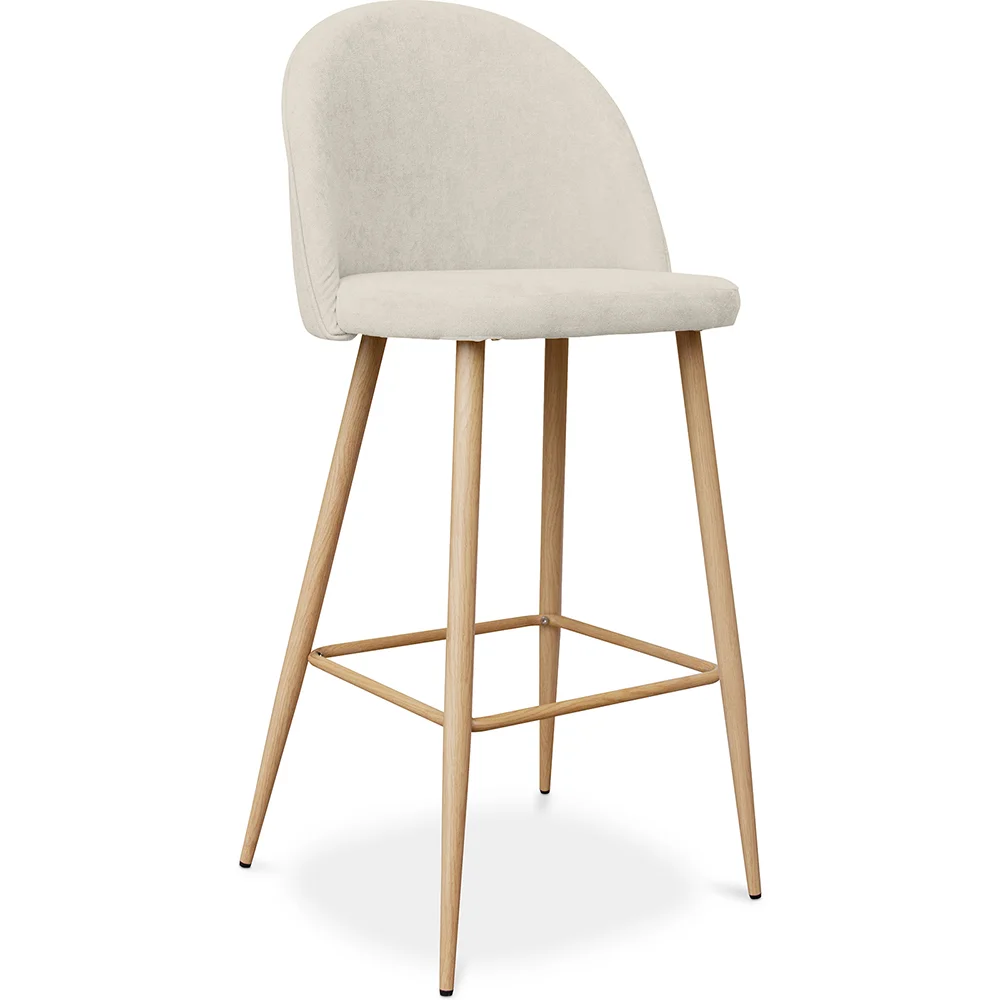 Sgabello imbottito in tessuto - Design scandinavo - 76cm - Evelyne image 8