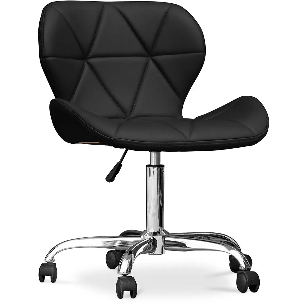 Sedia da ufficio con ruote - Sedia da scrivania girevole - Rivestita in similpelle - Wito image 8