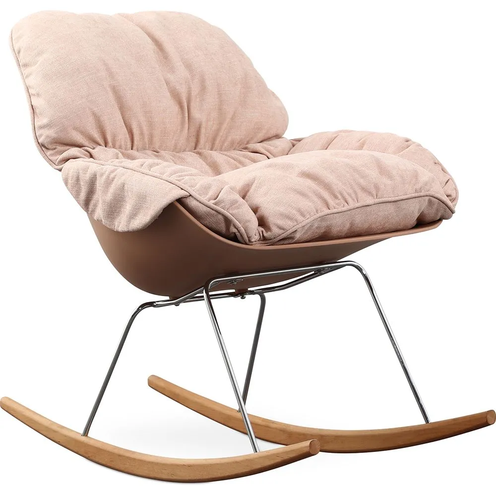 Sedia a Dondolo Imbottita - Design Scandinavo - Ruma image 8