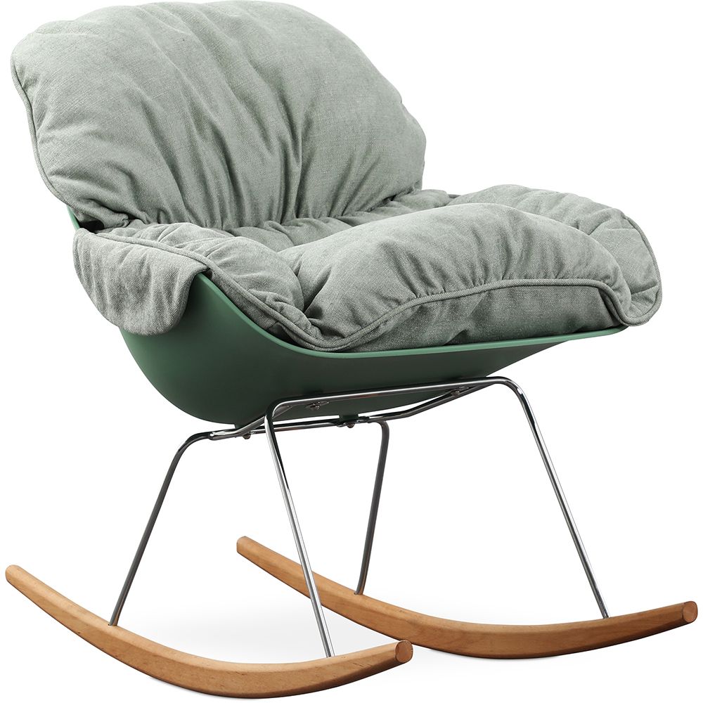 Sedia a Dondolo Imbottita - Design Scandinavo - Ruma image 8