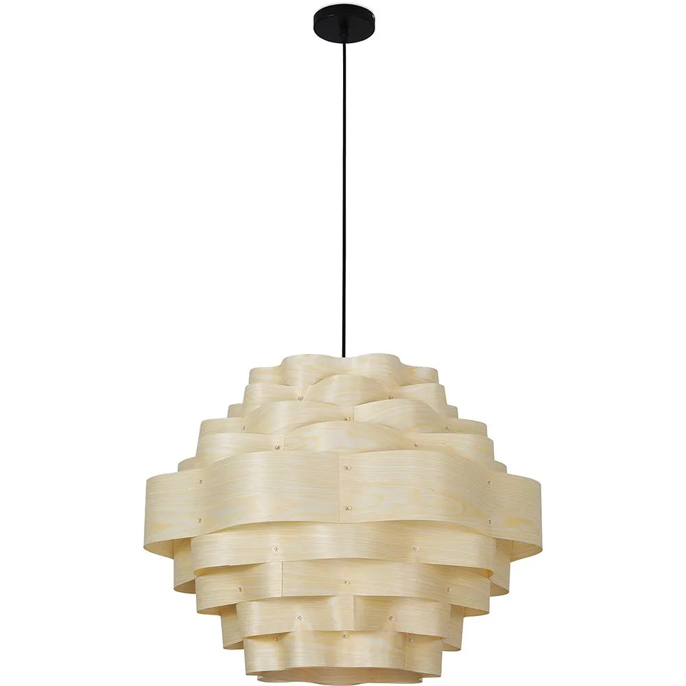Lampada a soffitto in legno - Lampada a sospensione in stile Boho Bali - Aura image 8