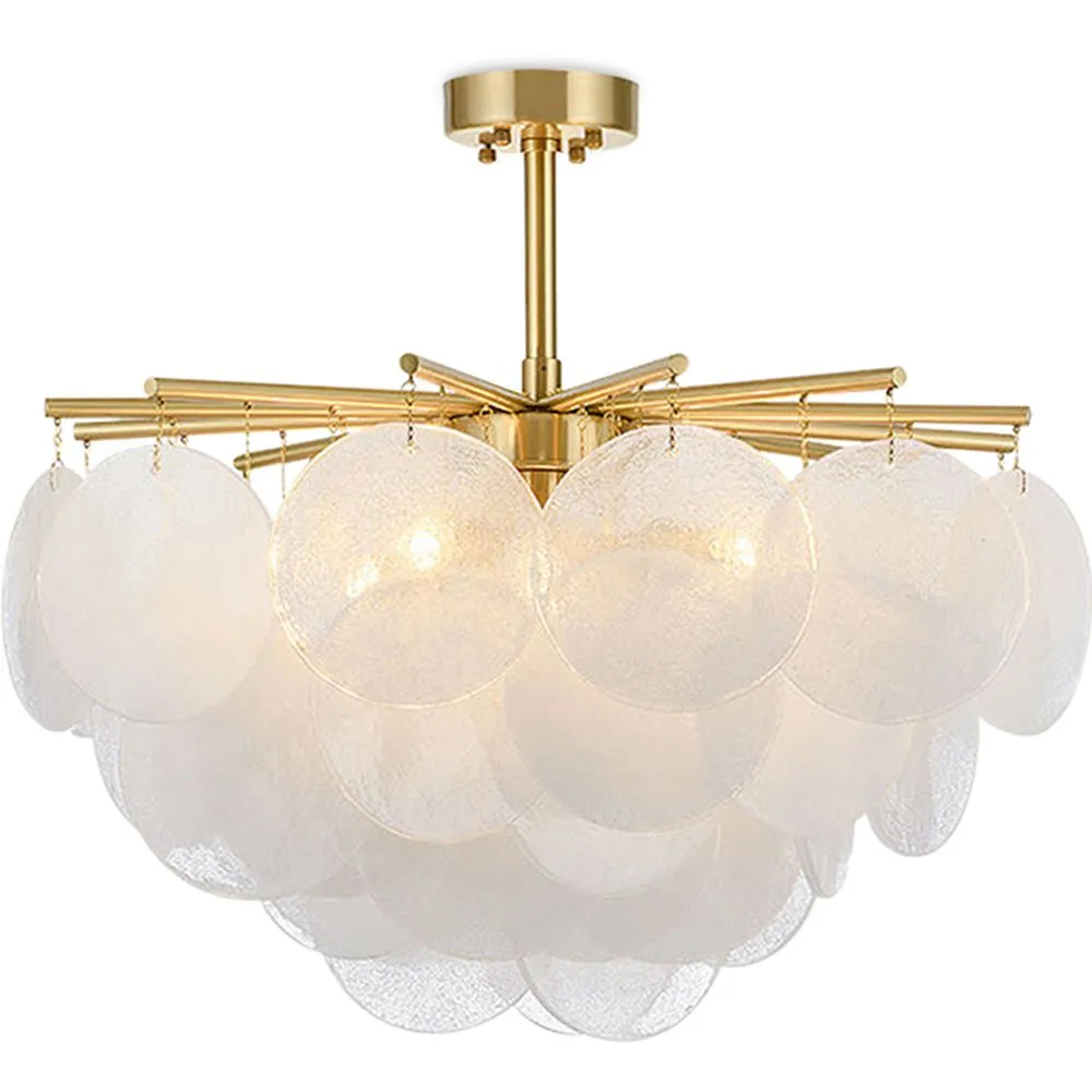 Lampada a Soffitto in Madreperla - Lampada a Sospensione a Dischi - Karl image 8