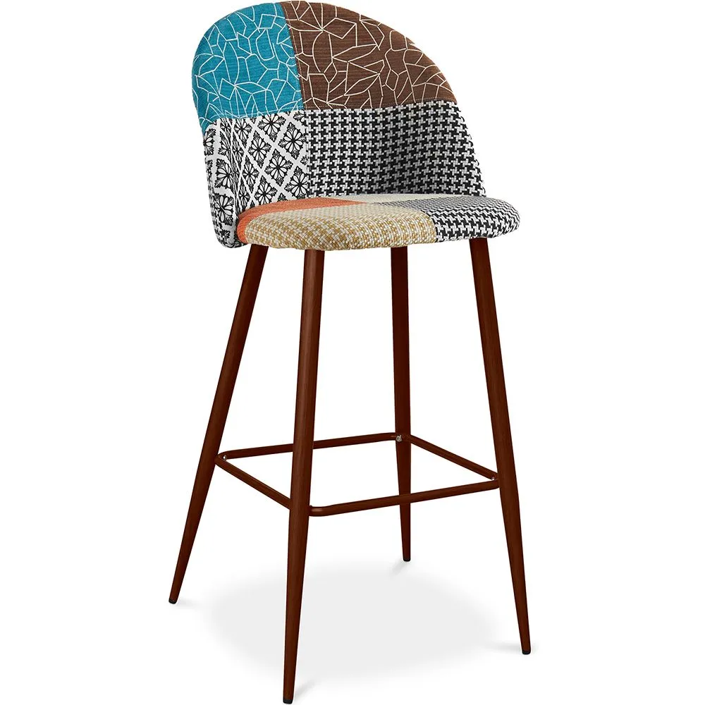 Sgabello Imbottito in Patchwork - Stile Scandinavo - Patty image 8