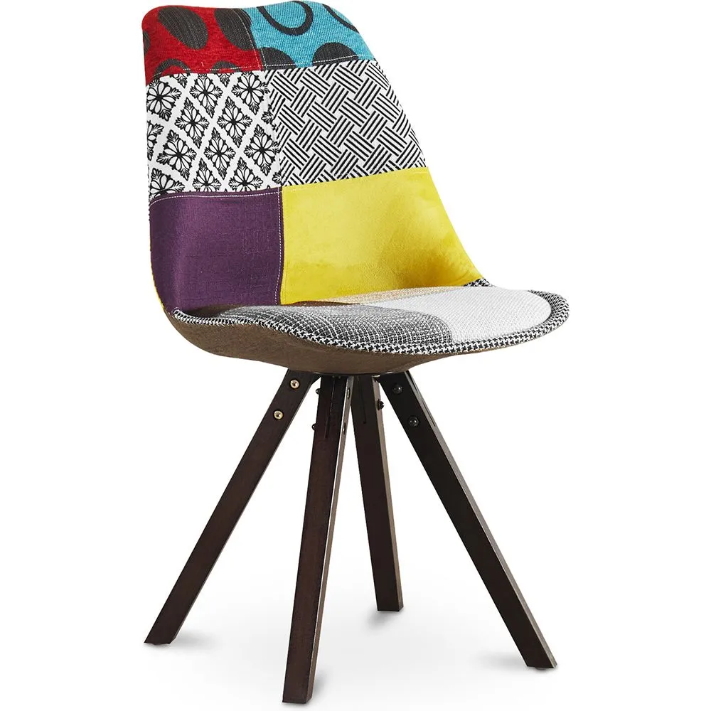 Sedia da pranzo - Rivestita in Patchwork - Ray image 8