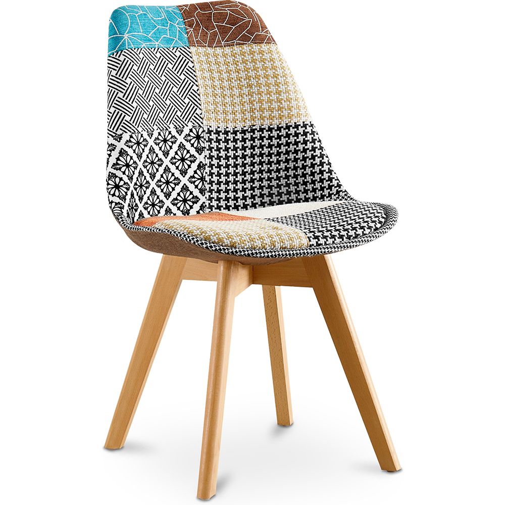 Sedia da pranzo - Rivestita in Patchwork - Patty image 8