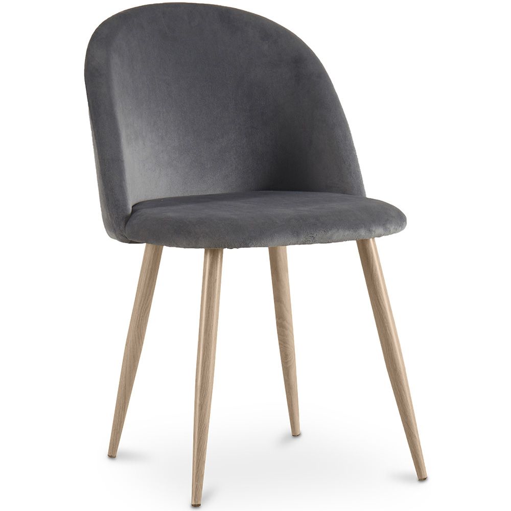 Sedia da pranzo - imbottita in velluto - Stile scandinavo - Evelyne image 8