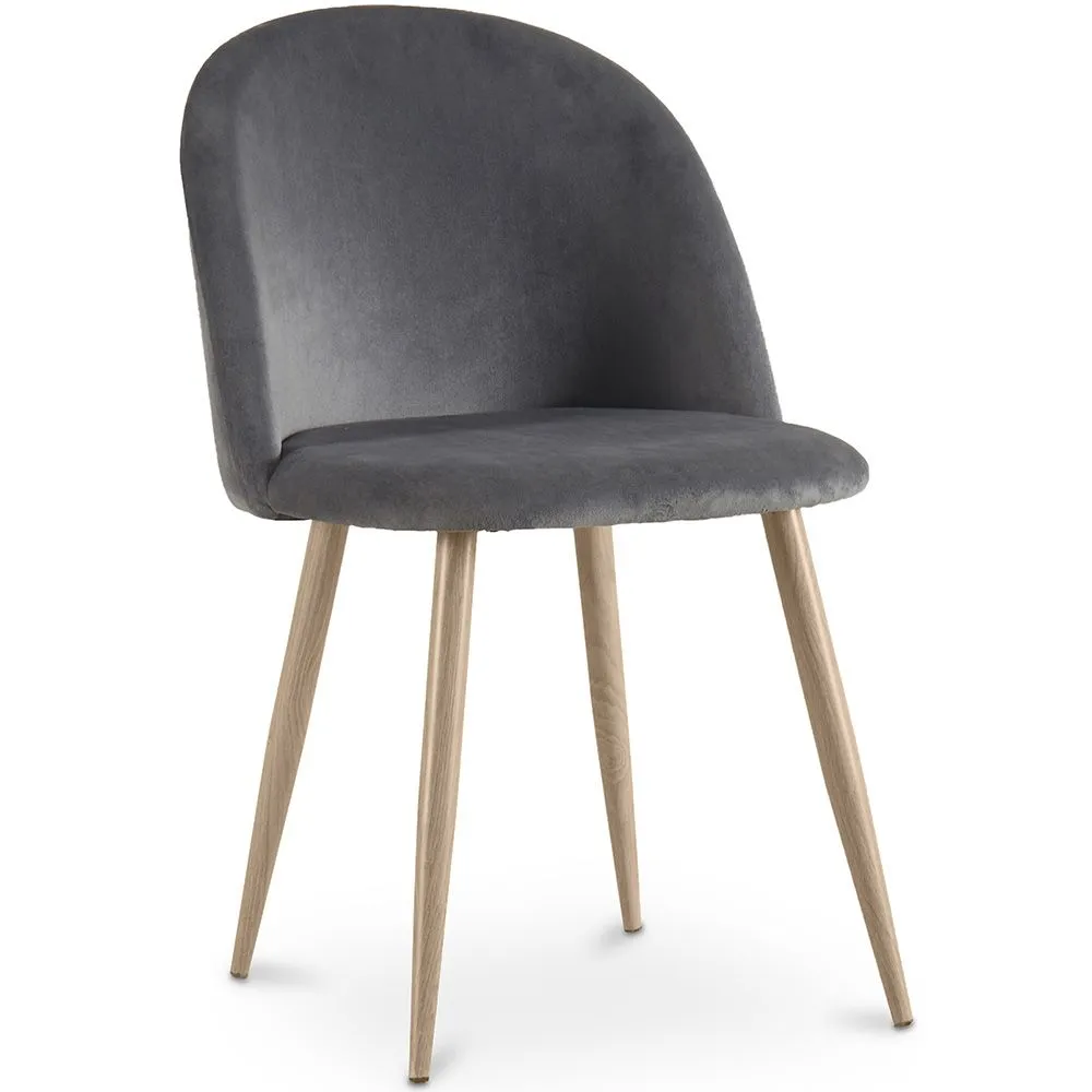 Sedia da pranzo - imbottita in velluto - Stile scandinavo - Evelyne image 8