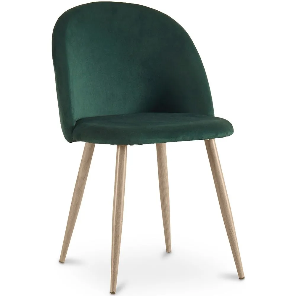 Sedia da pranzo - imbottita in velluto - Stile scandinavo - Evelyne image 8