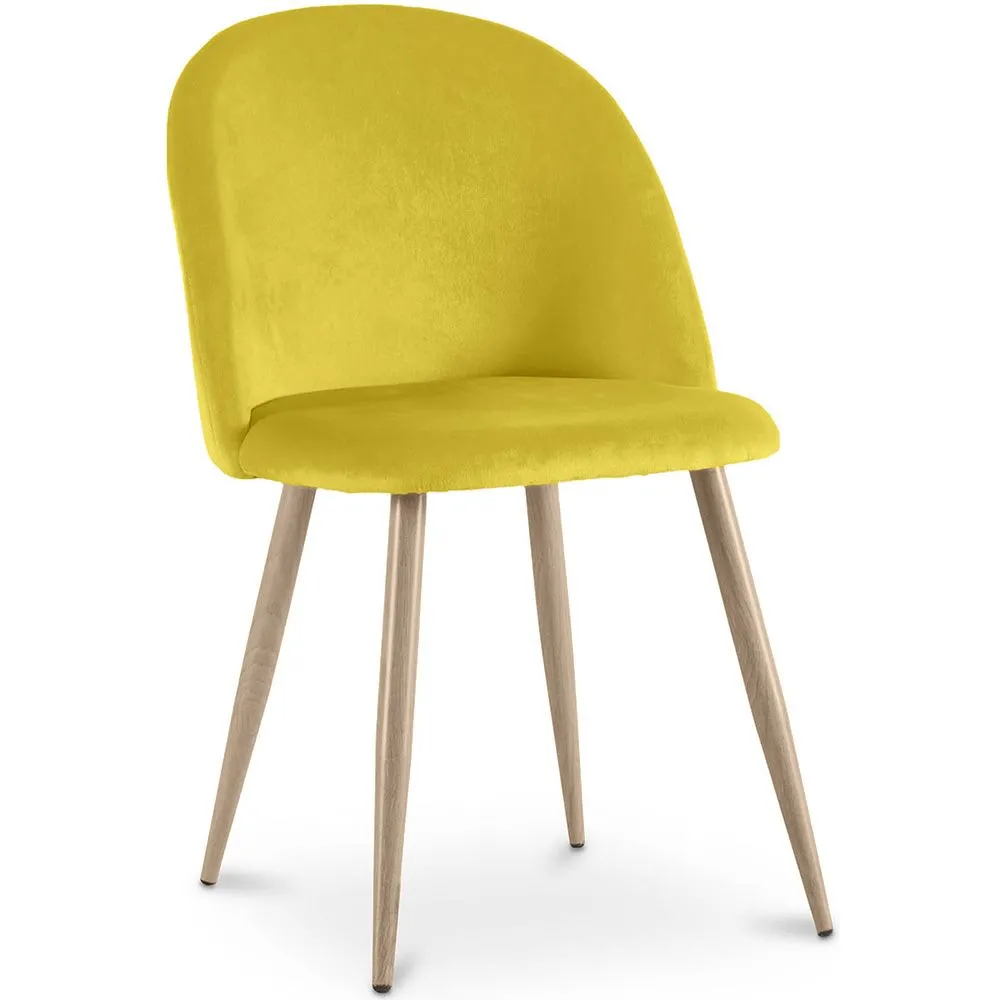 Sedia da pranzo - imbottita in velluto - Stile scandinavo - Evelyne image 8