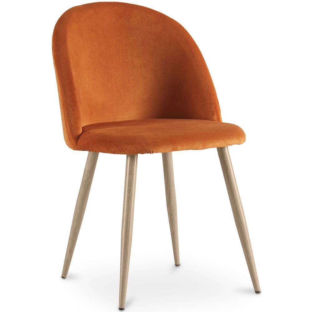 Sedia da pranzo - imbottita in velluto - Stile scandinavo - Evelyne image 8