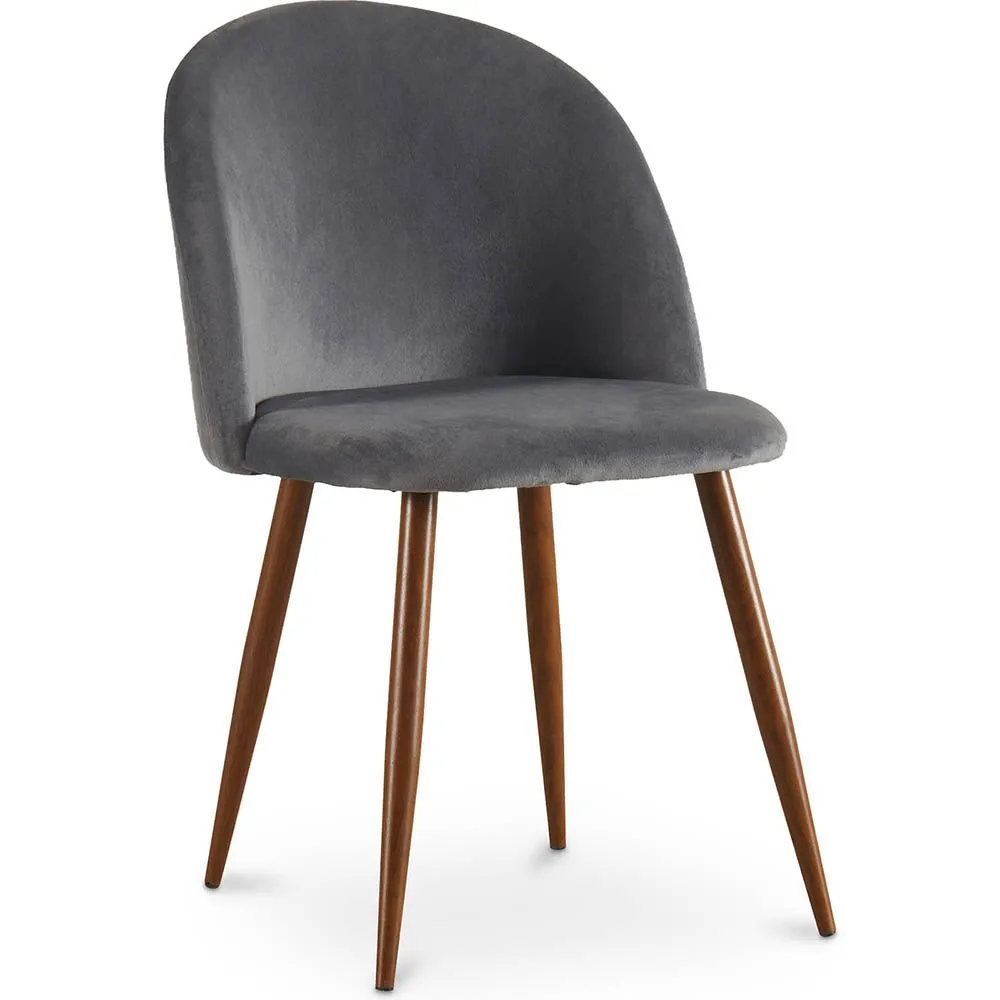 Sedia da pranzo - Rivestita in velluto - Design scandinavo - Evelyne image 8