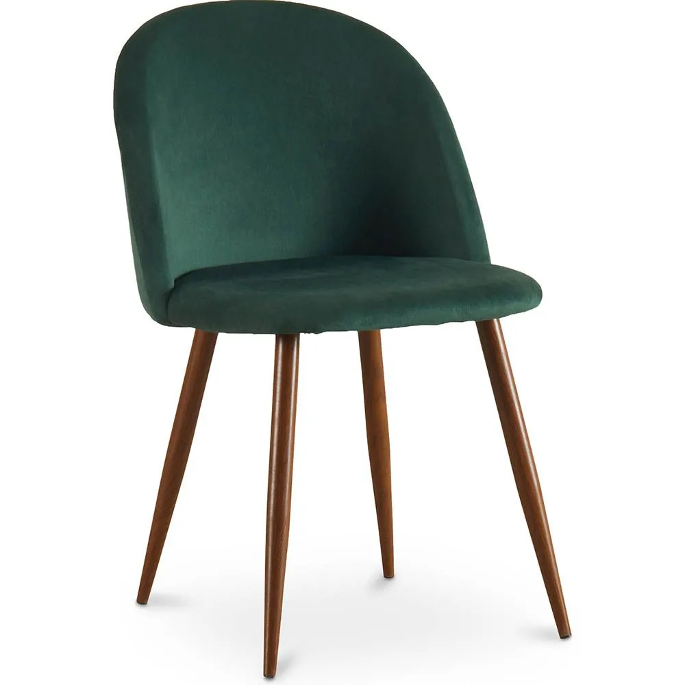 Sedia da pranzo - Rivestita in velluto - Design scandinavo - Evelyne image 8