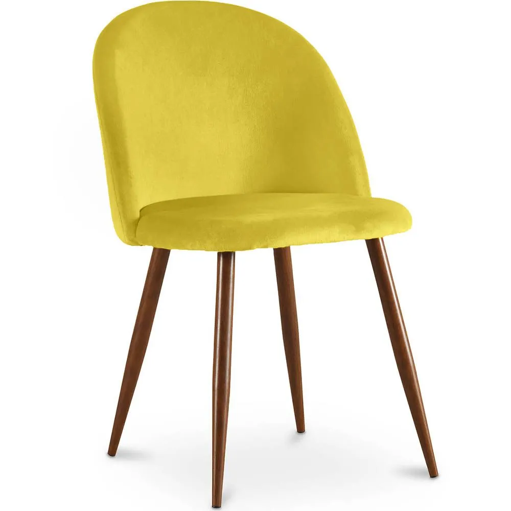 Sedia da pranzo - Rivestita in velluto - Design scandinavo - Evelyne image 8