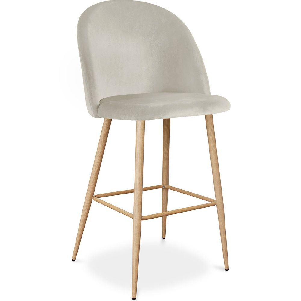 Sgabello imbottito in velluto - Design scandinavo - Evelyne image 8