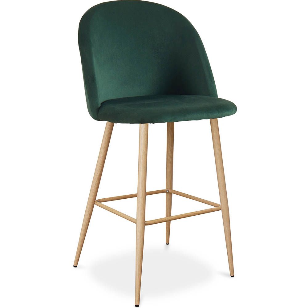 Sgabello imbottito in velluto - Design scandinavo - Evelyne image 8