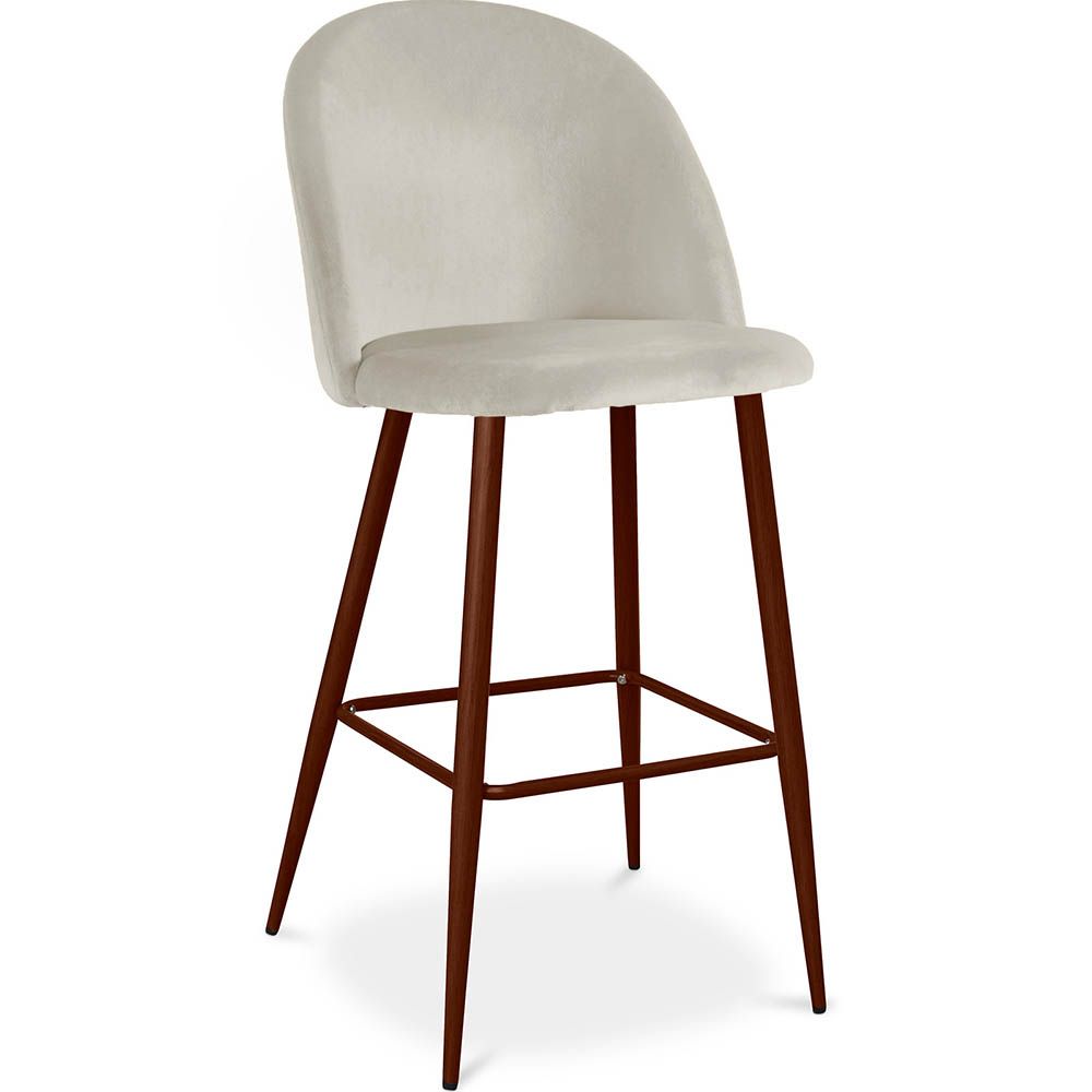 Sgabello imbottito in velluto - Design scandinavo - Evelyne image 8