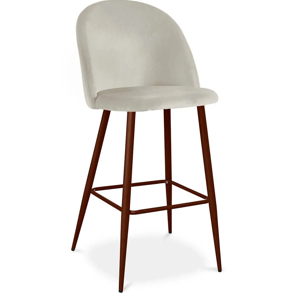 Sgabello imbottito in velluto - Design scandinavo - Evelyne image 8