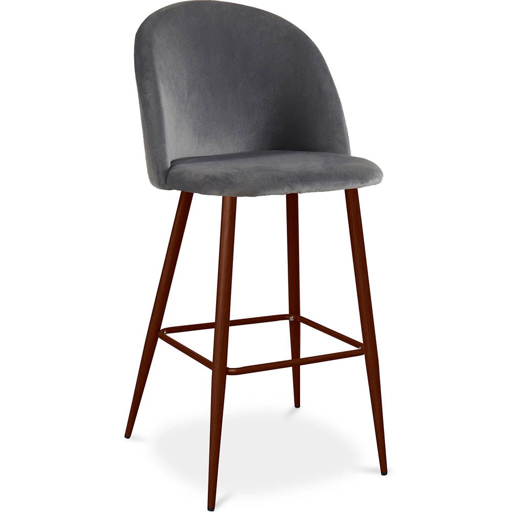 Sgabello imbottito in velluto - Design scandinavo - Evelyne image 8