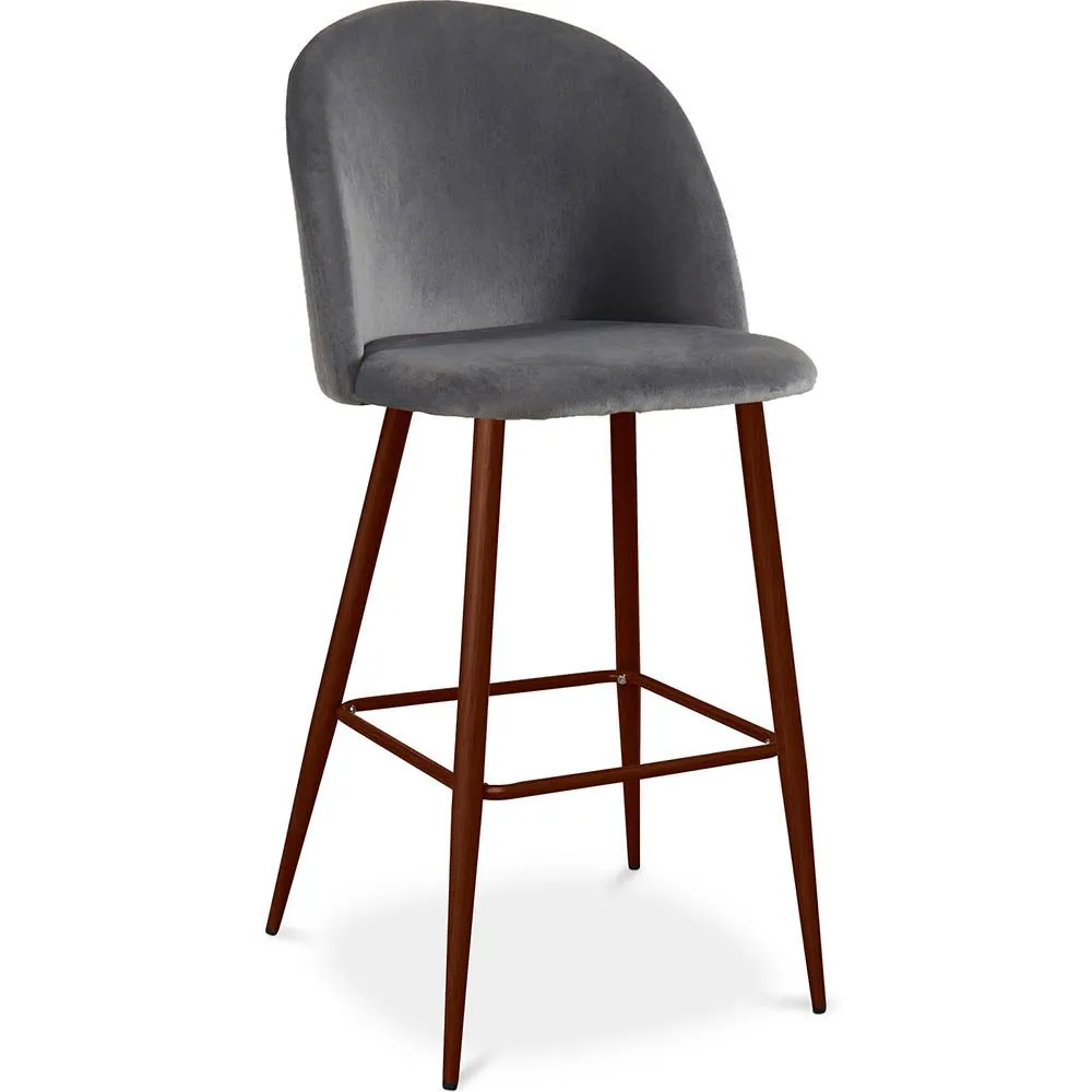 Sgabello imbottito in velluto - Design scandinavo - Evelyne image 8