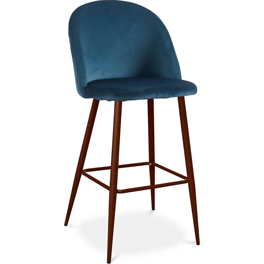 Sgabello imbottito in velluto - Design scandinavo - Evelyne image 8