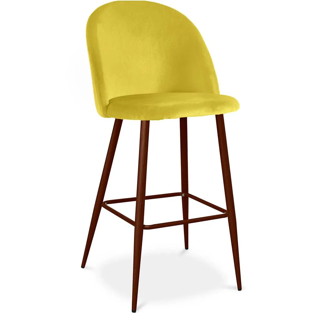 Sgabello imbottito in velluto - Design scandinavo - Evelyne image 8