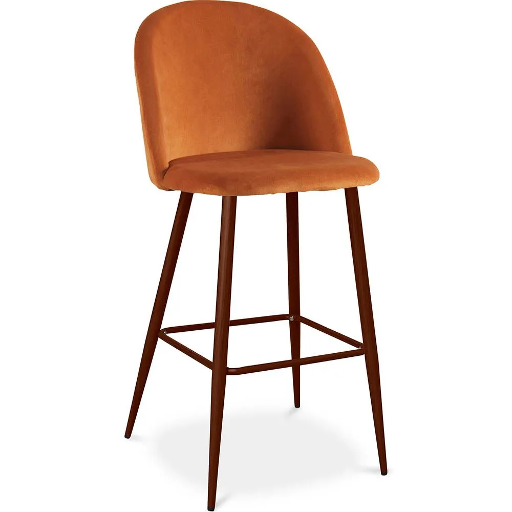 Sgabello imbottito in velluto - Design scandinavo - Evelyne image 8