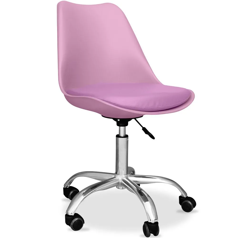 Sedia da ufficio con ruote - Sedia da scrivania girevole - Tulip image 8