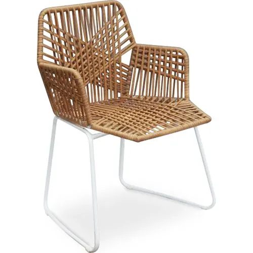 Sedia da pranzo in rattan - Sedia da giardino Boho Bali Design - Tale image 8