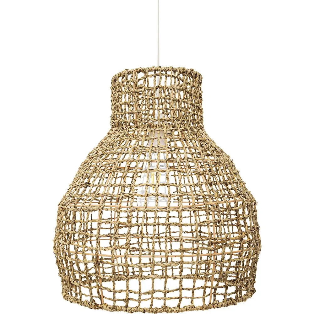 Lampada a soffitto in rattan - Lampada a sospensione in stile Boho Bali - Lan image 8